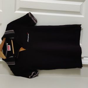 McLaren logo Women's collared polo shirt. Sz S Black